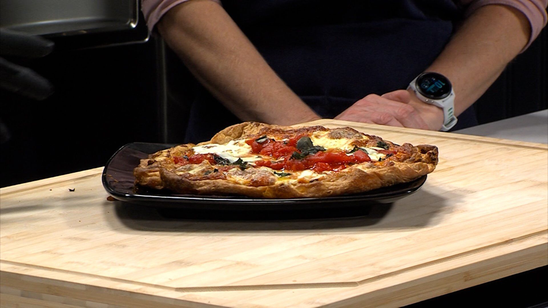 Chef Joe Bellia is Assembling a Fresh Pizza Margherita for Mamma Mia Monday